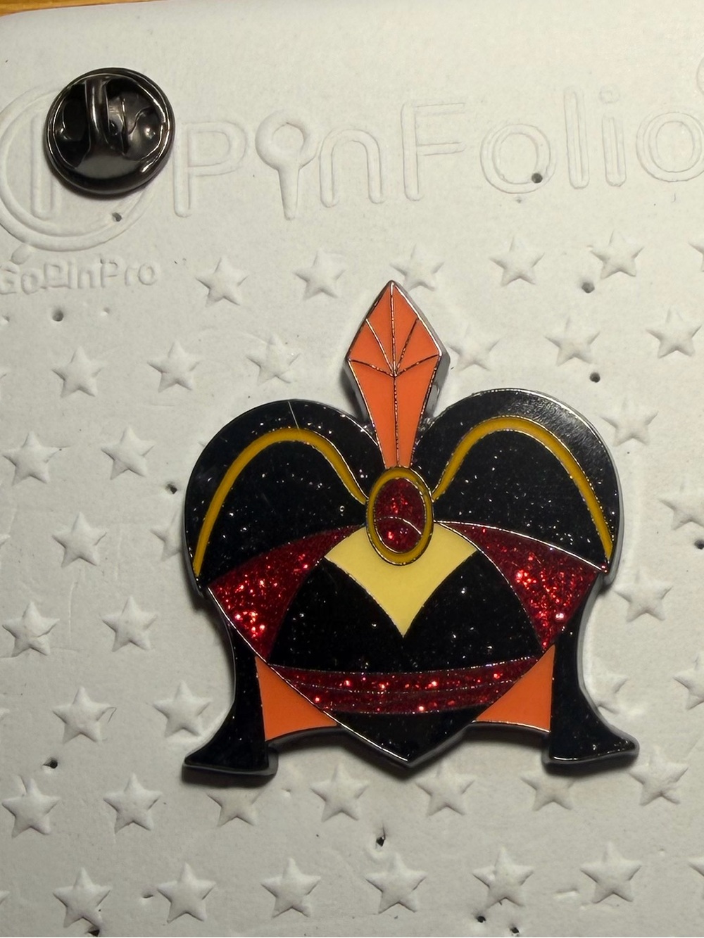 Loungefly Disney Villains Glitter Heart Jafar Enamel Pin
